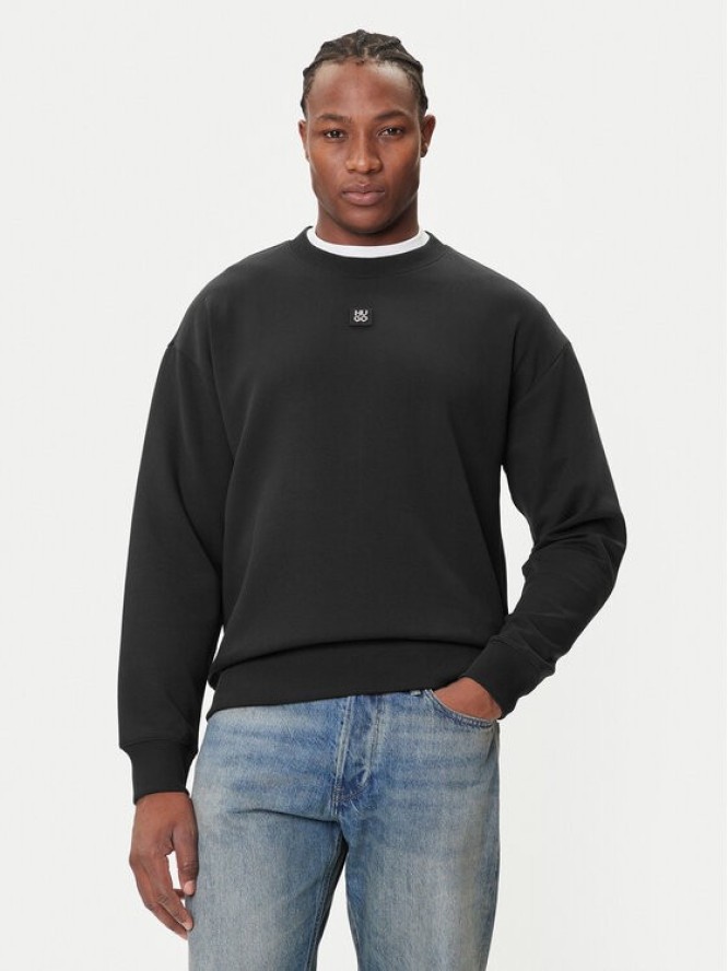 HUGO Bluza Dettil 50533689 Czarny Relaxed Fit
