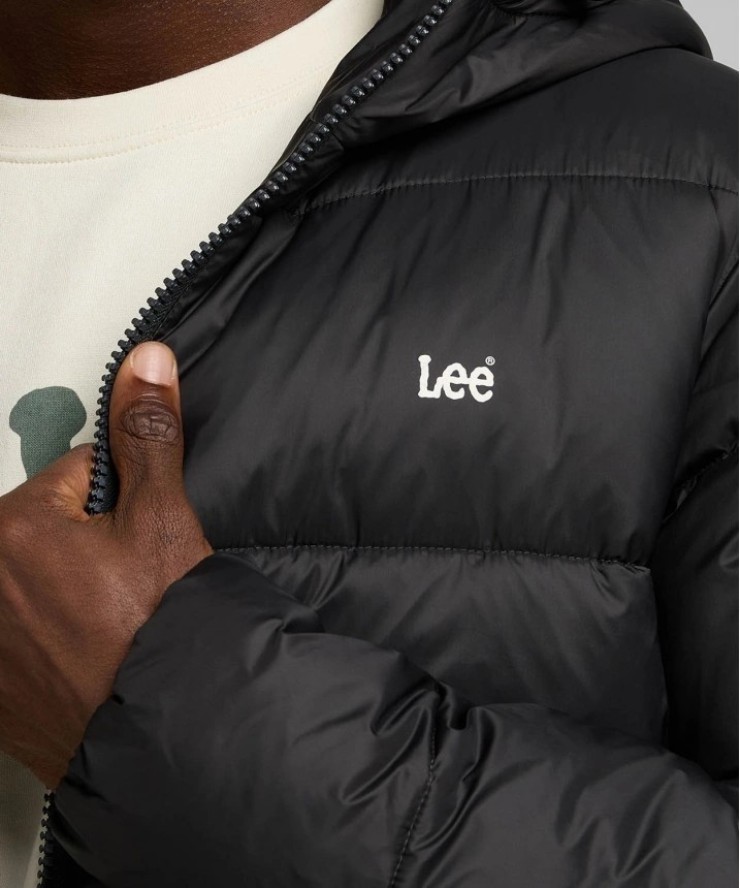 LEE MĘSKA KURTKA ZIMOWA PUFFER JACKET WASHED BLACK 112339011 LV20017013