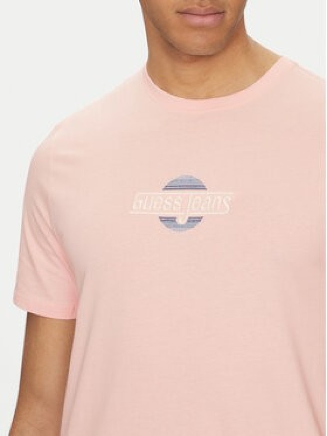 Guess Jeans T-Shirt M5GI23 K8HM0 Beżowy Slim Fit