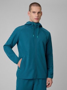 4F Bluza treningowa regular z kapturem męska - granatowa M