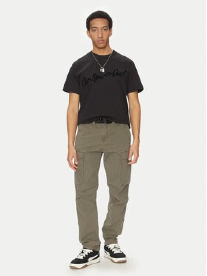 G-Star Raw T-Shirt Floock G-Script D25148-C784 Czarny Regular Fit