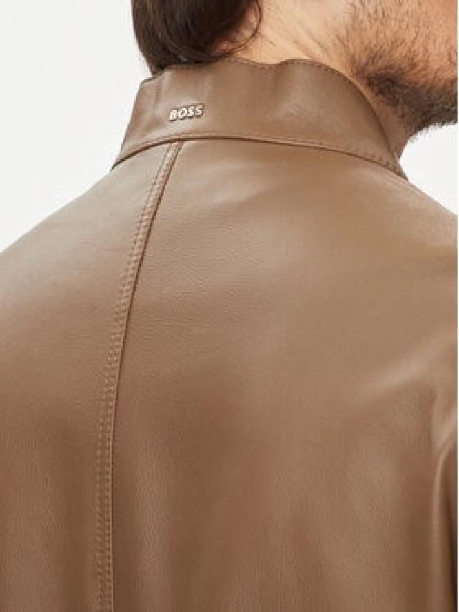 Boss Kurtka skórzana Mansell 50506353 Brązowy Regular Fit