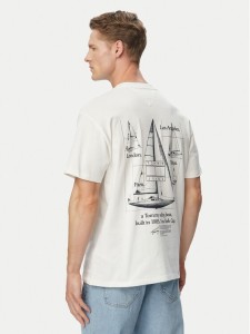 Tommy Jeans T-Shirt Sailboat DM0DM23184 Biały Regular Fit