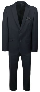 Męski, Taliowany Garnitur (Wesele, Studniówka) - Casino - Czarny