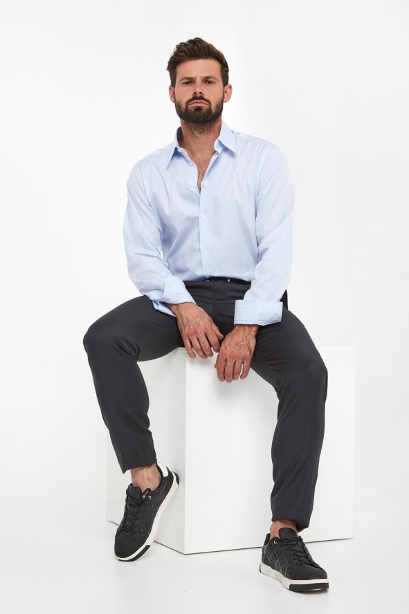 Koszula męska w paski LANVIN