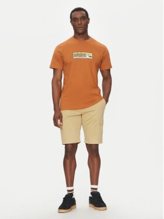 Quiksilver T-Shirt EQYZT08040 Brązowy Regular Fit