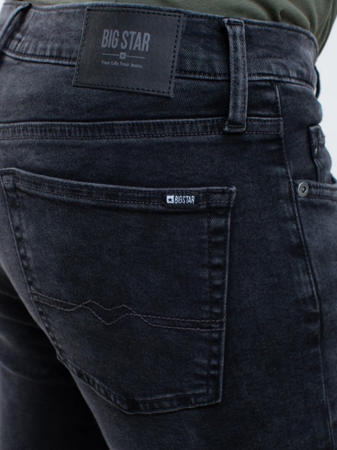 Jeansy męskie dopasowane czarne Tedd 918