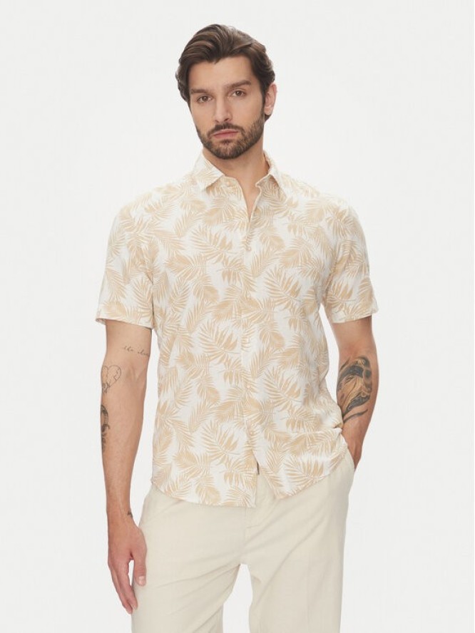 Pierre Cardin Koszula C6 45017.0484 Beżowy Modern Fit