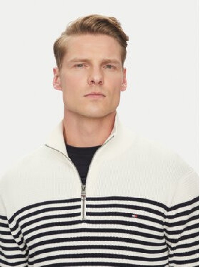 Tommy Hilfiger Sweter MW0MW38601 Écru Regular Fit