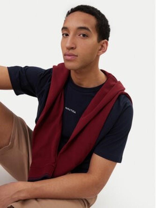 Nautica T-Shirt NCC04498 Granatowy Regular Fit