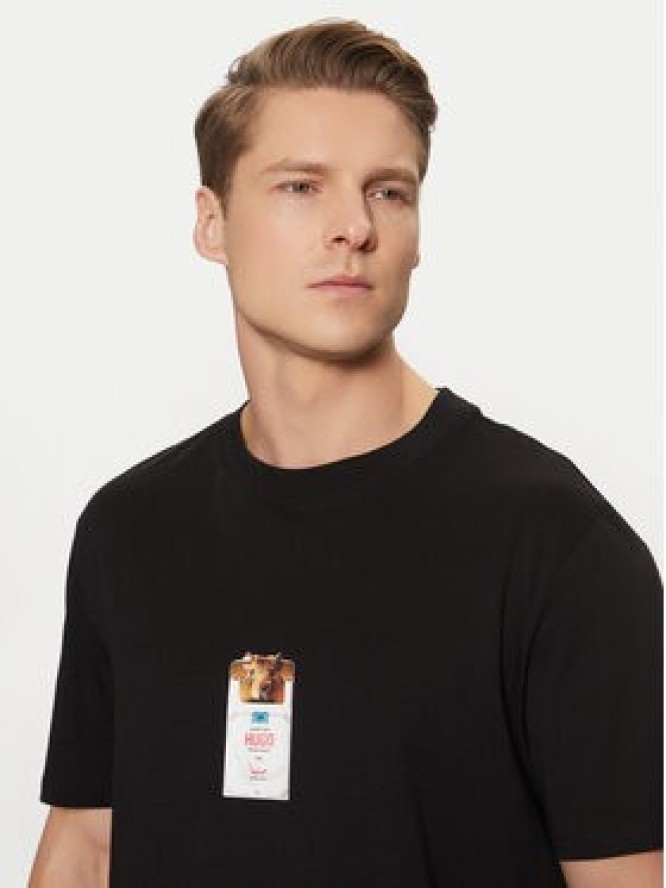 HUGO T-Shirt 50530683 Czarny Regular Fit