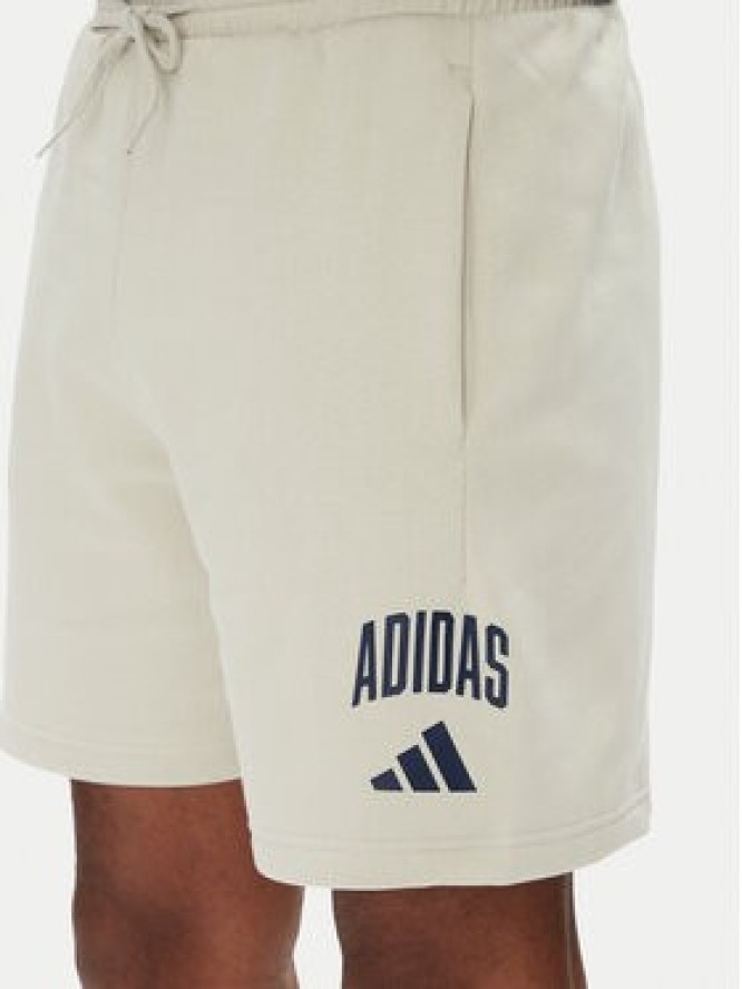 adidas Szorty sportowe Collegiate JM1726 Beżowy Regular Fit