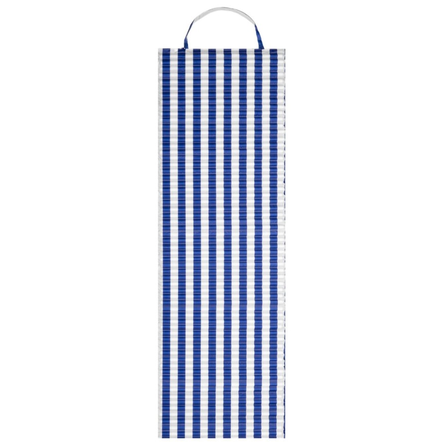 Mata na plażę 180 x 60 cm piankowa karimata na biwak kemping biało-granatowa