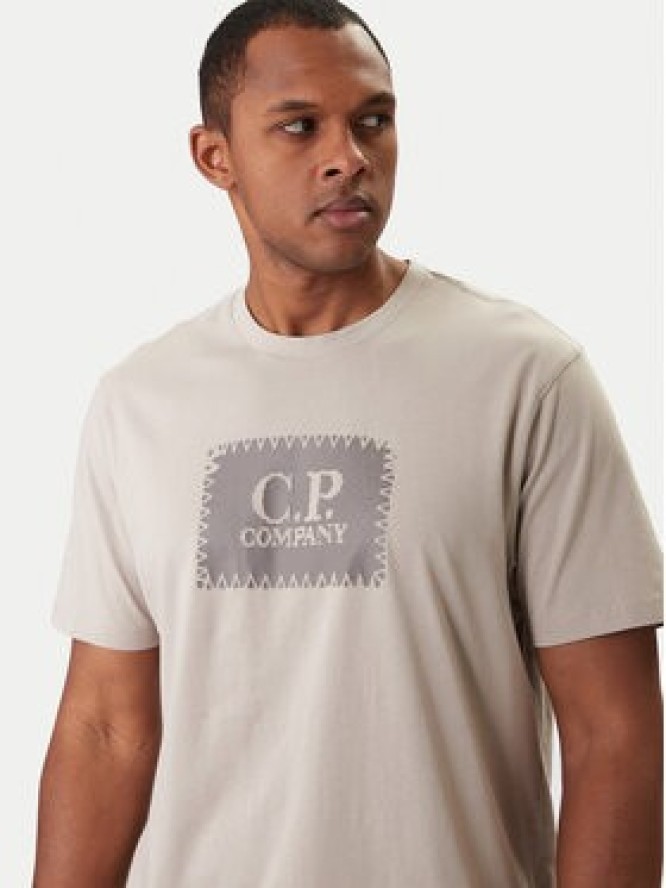 C.P. Company T-Shirt 20CMTS723A005100W Beżowy Regular Fit