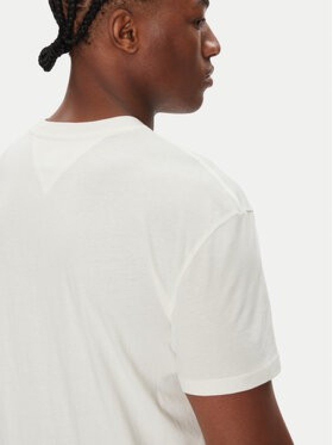 Tommy Jeans T-Shirt Flag Linear DM0DM21911 Biały Regular Fit