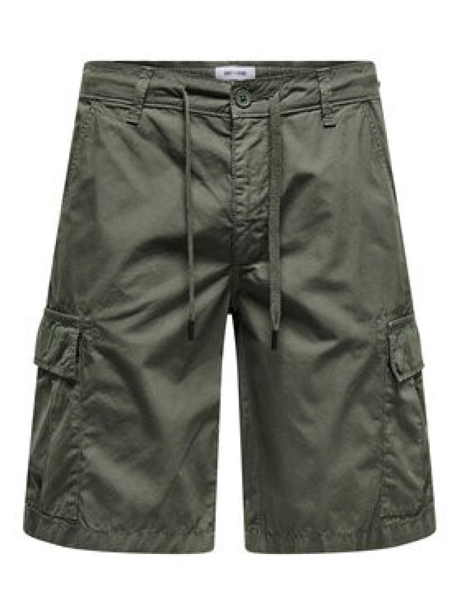 Only & Sons Szorty materiałowe Loc Cargo 22029214 Zielony Regular Fit