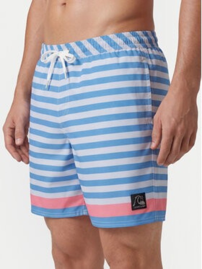 Quiksilver Szorty kąpielowe Original Btz Stripe Volley 17 EQYJV04209 Niebieski Straight Leg