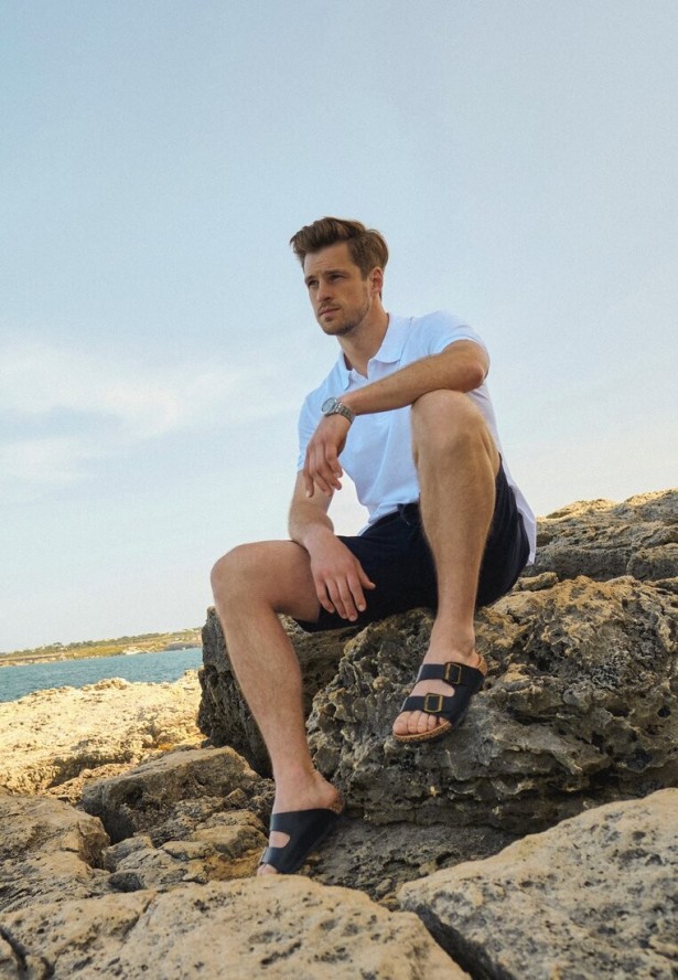 Granatowe Szorty z Regulowanym Stanem i Gumką w Pasie Dolola