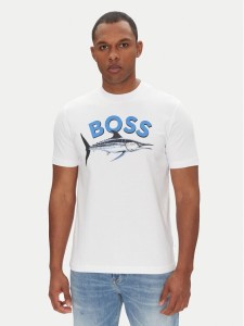 BOSS T-Shirt Bossfish 50539196 Écru Regular Fit