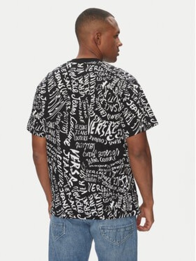 Versace Jeans Couture T-Shirt 78GAH6R0 Czarny Regular Fit