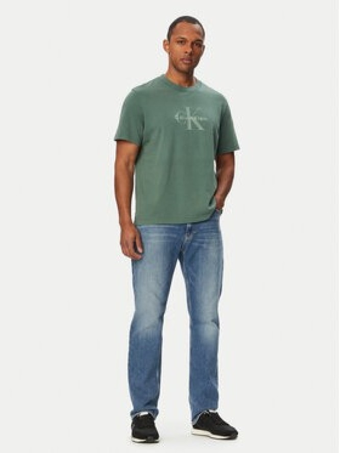 Calvin Klein Jeans T-Shirt SS 20S LV04RG832G Zielony Regular Fit