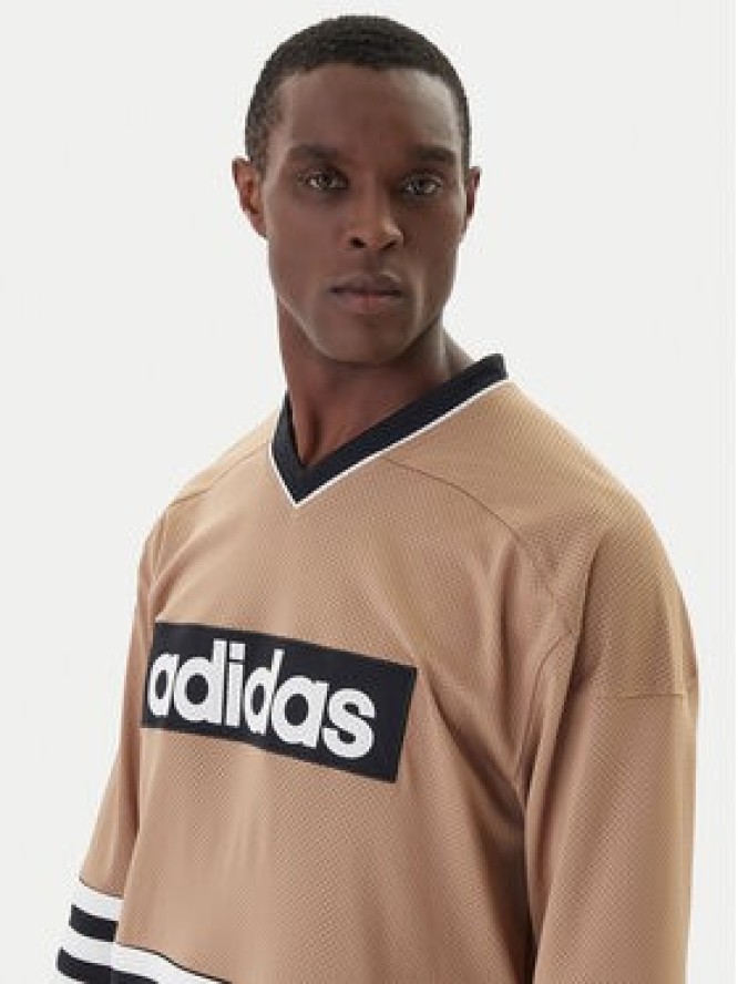 adidas Longsleeve JY0251 Beżowy Loose Fit