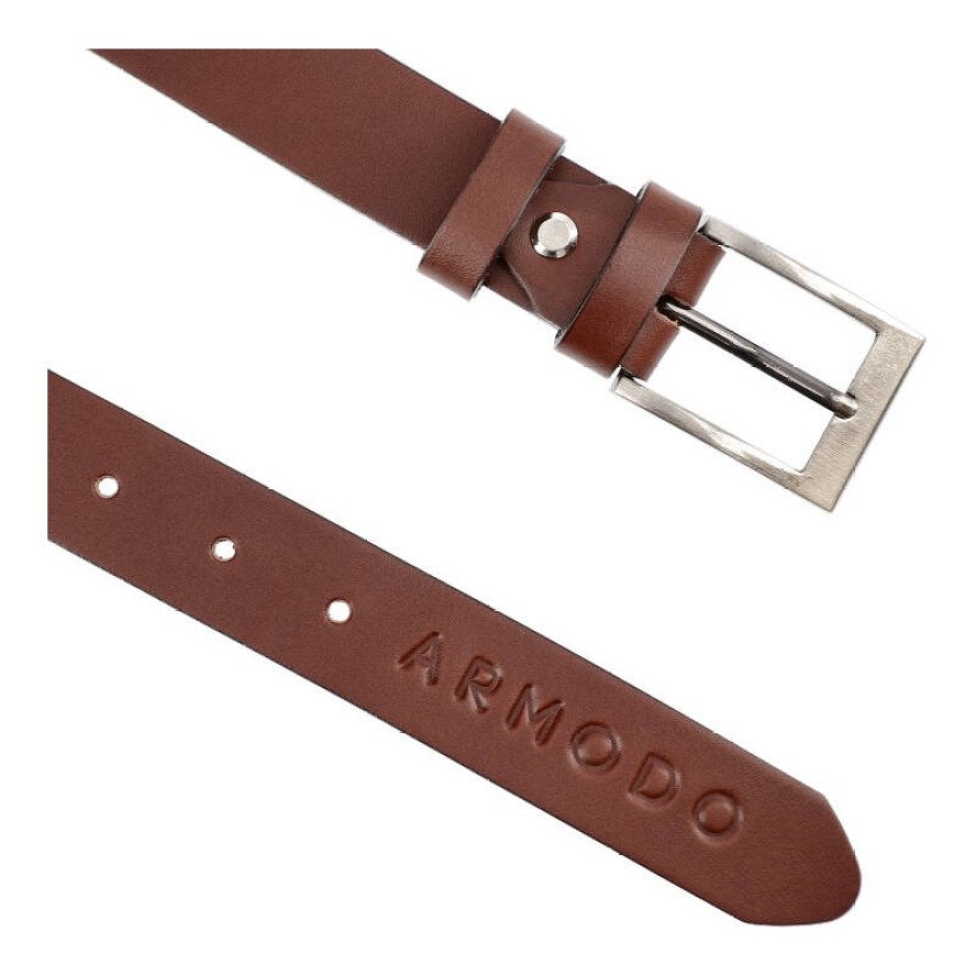 Brązowy Skórzany Pasek Męski Armodo