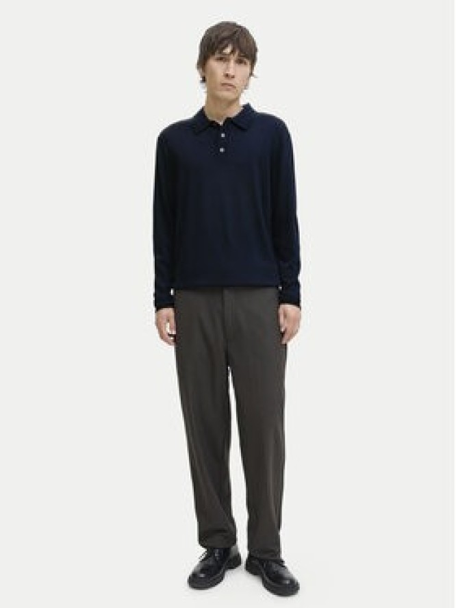 Jack & Jones Sweter Merino 12281757 Granatowy Regular Fit