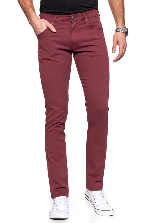 WRANGLER SPODNIE MĘSKIE LARSTON CORDOVAN RED W18SHD13G 112127497