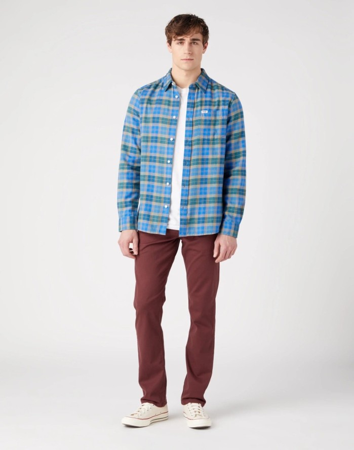 WRANGLER MĘSKIE SPODNIE MATERIAŁOWE GREENSBORO DAHLIA 112341468 W15Q016299