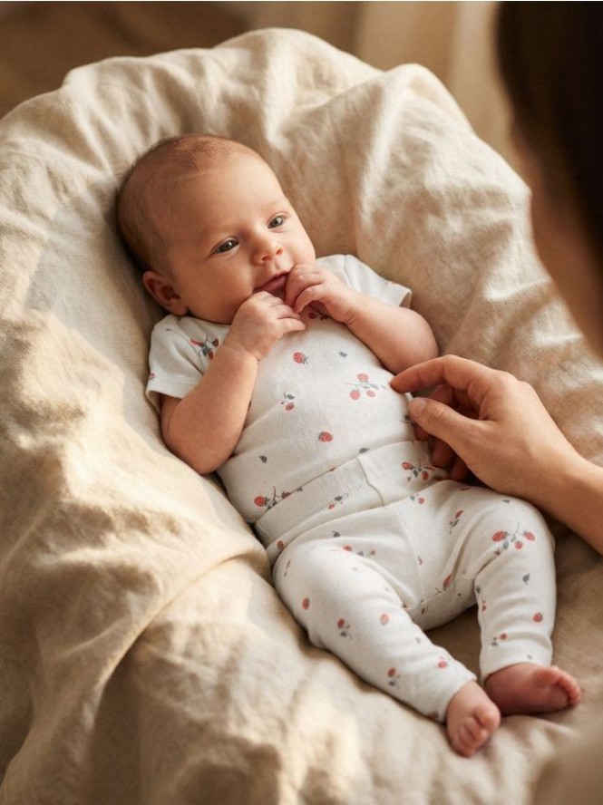 Komplet: body i legginsy - kremowy