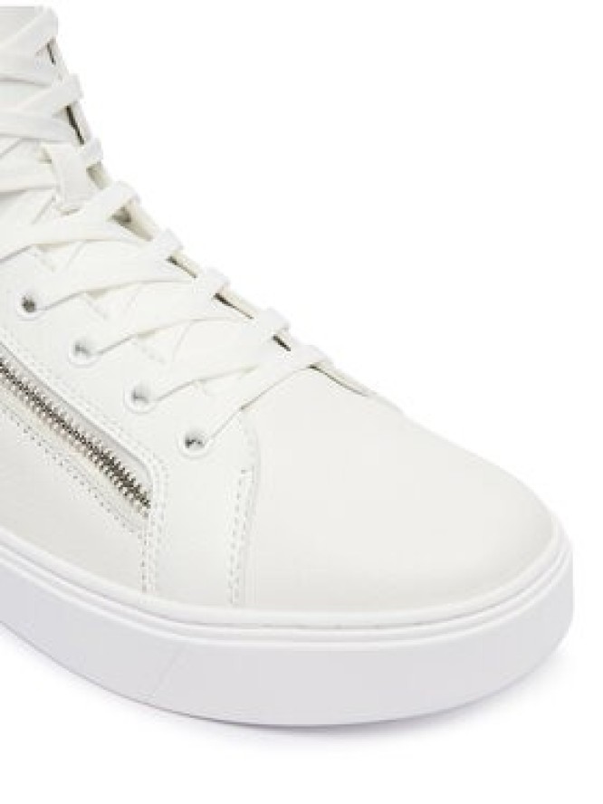 Calvin Klein Sneakersy Classic Cup Mid Laceup Zip Lth YM0YM01428 Biały