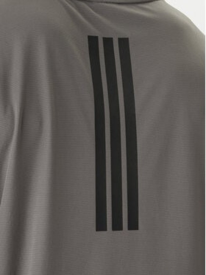 adidas Koszulka techniczna D4T PrimeLift 3 Stripes KE9936 Szary Regular Fit