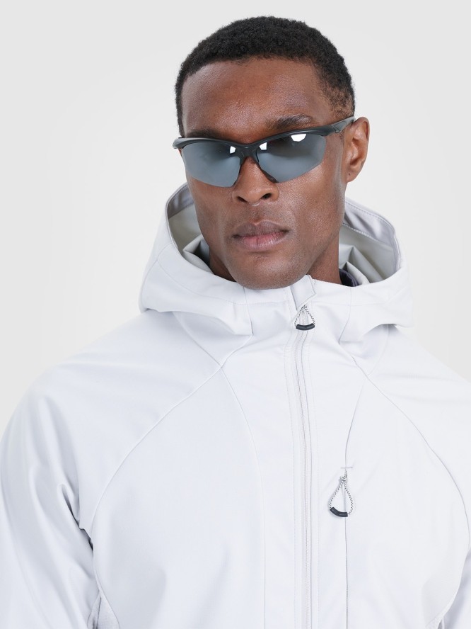 4F Kurtka softshell wiatroodporna membrana 10000 męska - szara XL