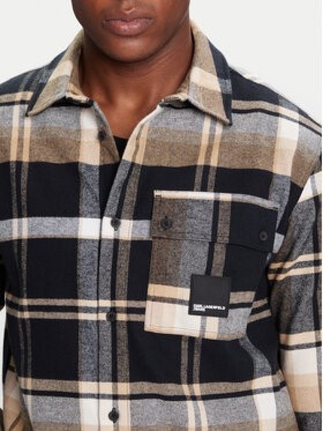 Karl Lagerfeld Jeans Koszula A4M16004 Brązowy Regular Fit