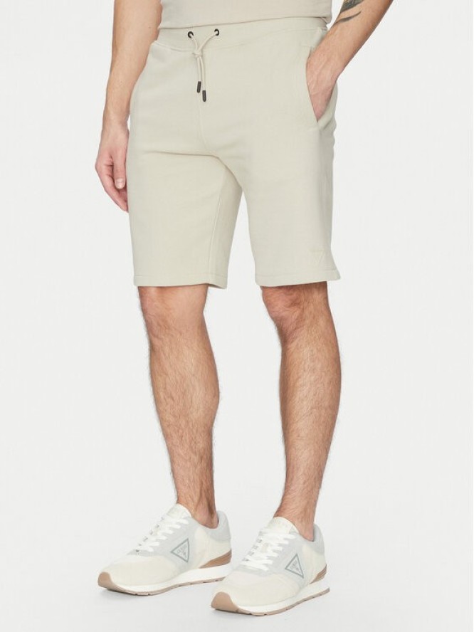 Guess Szorty sportowe Z2YD04 KAIJ1 Écru Regular Fit