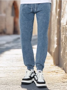 Spodnie regular fit - niebieski