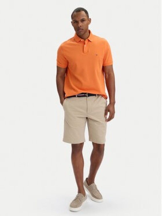 Tommy Hilfiger Komplet szorty i pasek Denton MW0MW42349 Beżowy jasny Slim Fit