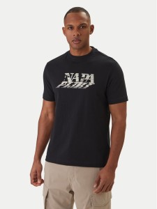 Napapijri T-Shirt Lodestar NP0A4FGY Czarny Regular Fit