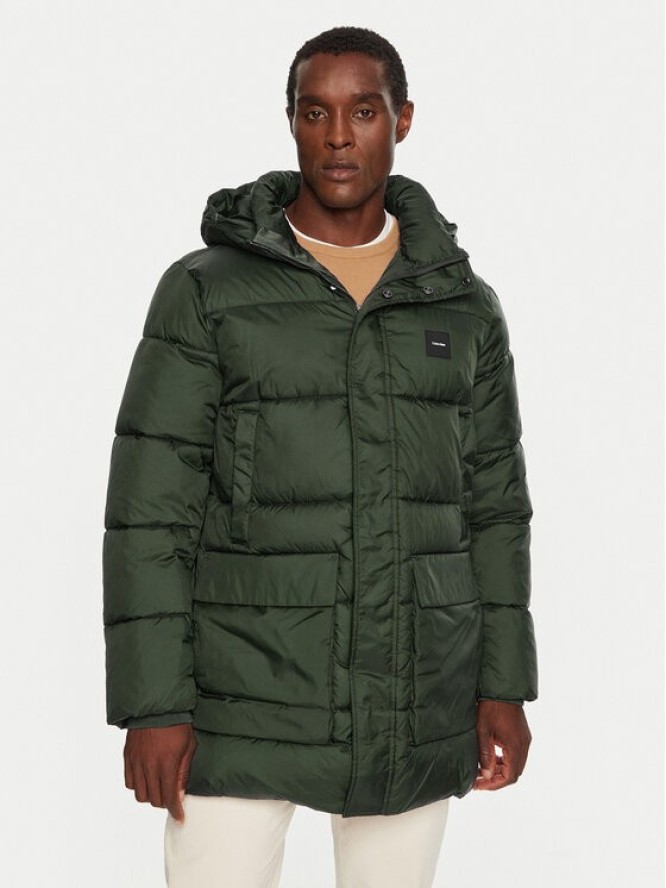 Calvin Klein Płaszcz zimowy K10K113465 Zielony Regular Fit