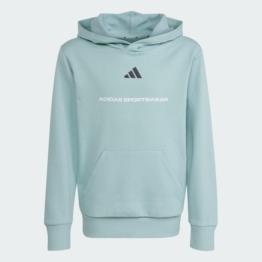 Bluza z kapturem adidas Slogan Fleece Hoodie