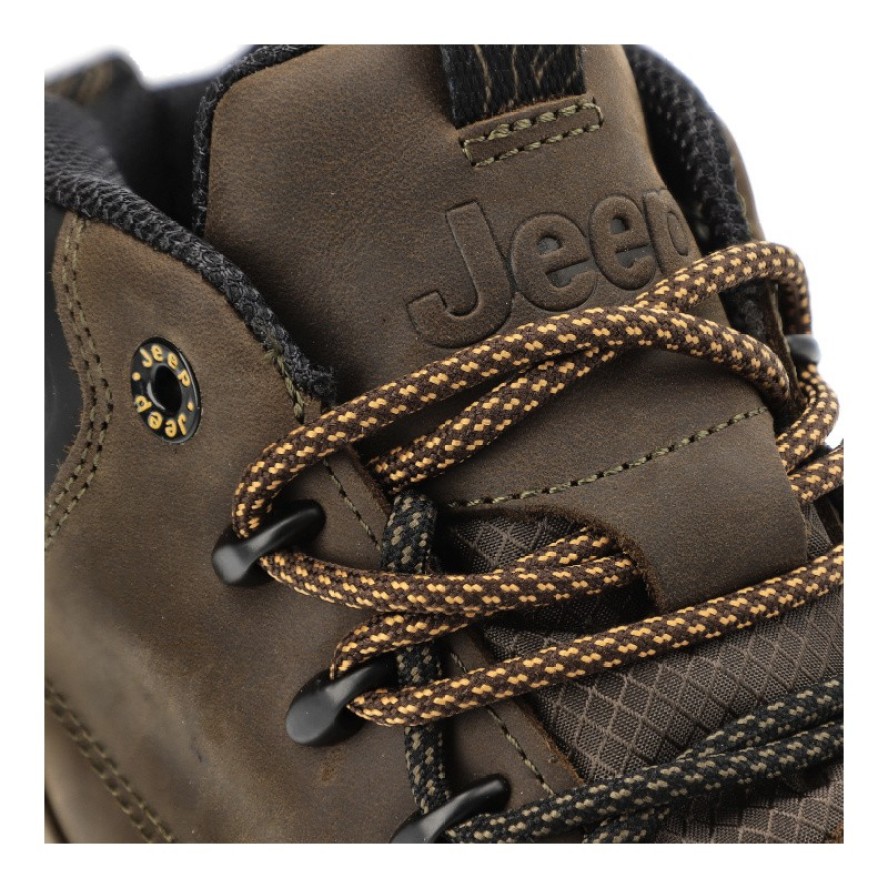 Brązowe Botki Jeep Modne Obuwie Męskie Military