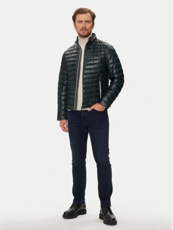 Milestone Kurtka skórzana Cortino 431019 60515 Zielony Regular Fit