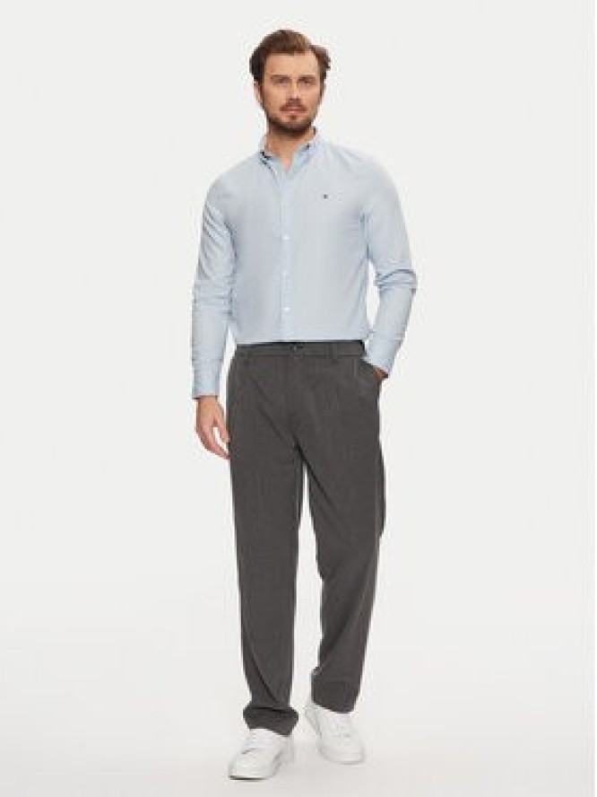 Tommy Hilfiger Koszula Flex Dobby MW0MW37578 Błękitny Slim Fit