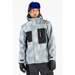 Kurtka Snowboardowa Męska SURFANIC STX 10.000 Avalanche – Szara – Wodoodporna