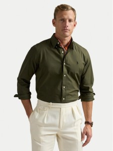 Polo Ralph Lauren Koszula 710929348006 Zielony Slim Fit