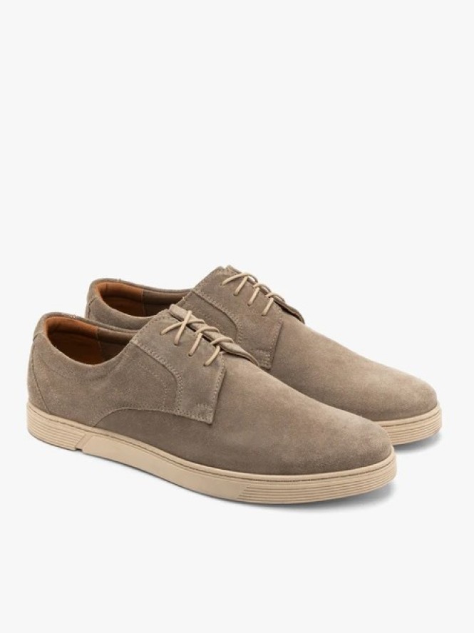 Beżowe sznurowane półbuty w stylu casual