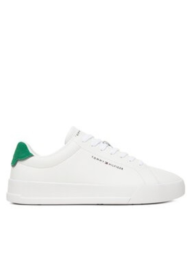 Tommy Hilfiger Sneakersy Th Court Lth Detail Ess FM0FM05367 Biały