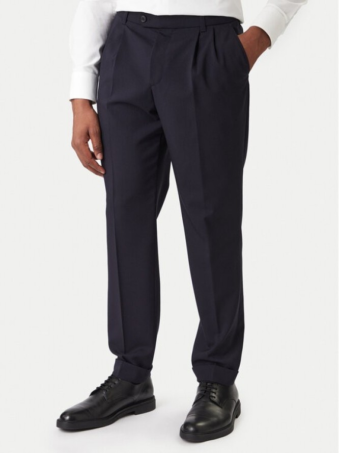 BOSS Spodnie materiałowe C-Perin-DPL 50545822 Granatowy Tapered Fit