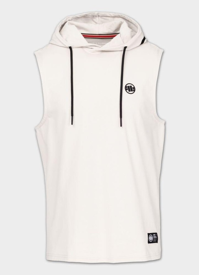 Męski Tank top z kapturem PITBULL Bawełniany bez rękawów Spandex Hilltop